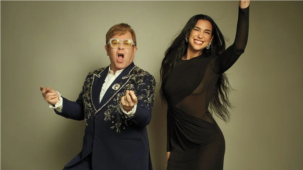 Elton John e Dua Lipa no clipe de Cold Heart